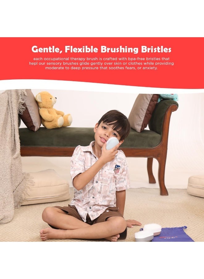 abley's Therapy Brush, Deep Pressure Stimulation, Sensory Processing Support (Pink) - Image 4